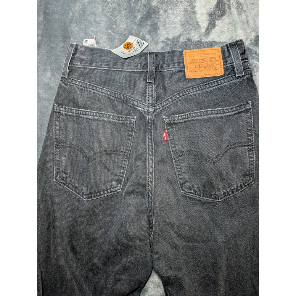 Levis 70s High Slim Straight Denim Jeans Womens Size 27 Black High Rise Cotton - Picture 7 of 8